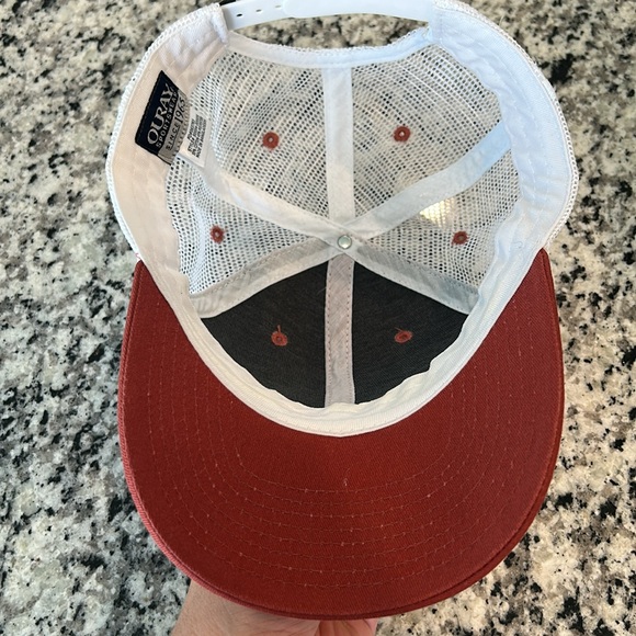 Brown and White Trucker Hat with Buffalo Logo - Picture 3 of 3